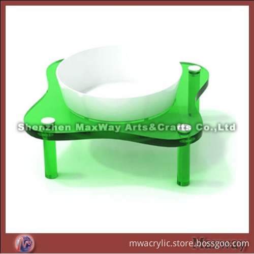 Stacking Saving Space Acrylic Single Pet Food Bowl Holder